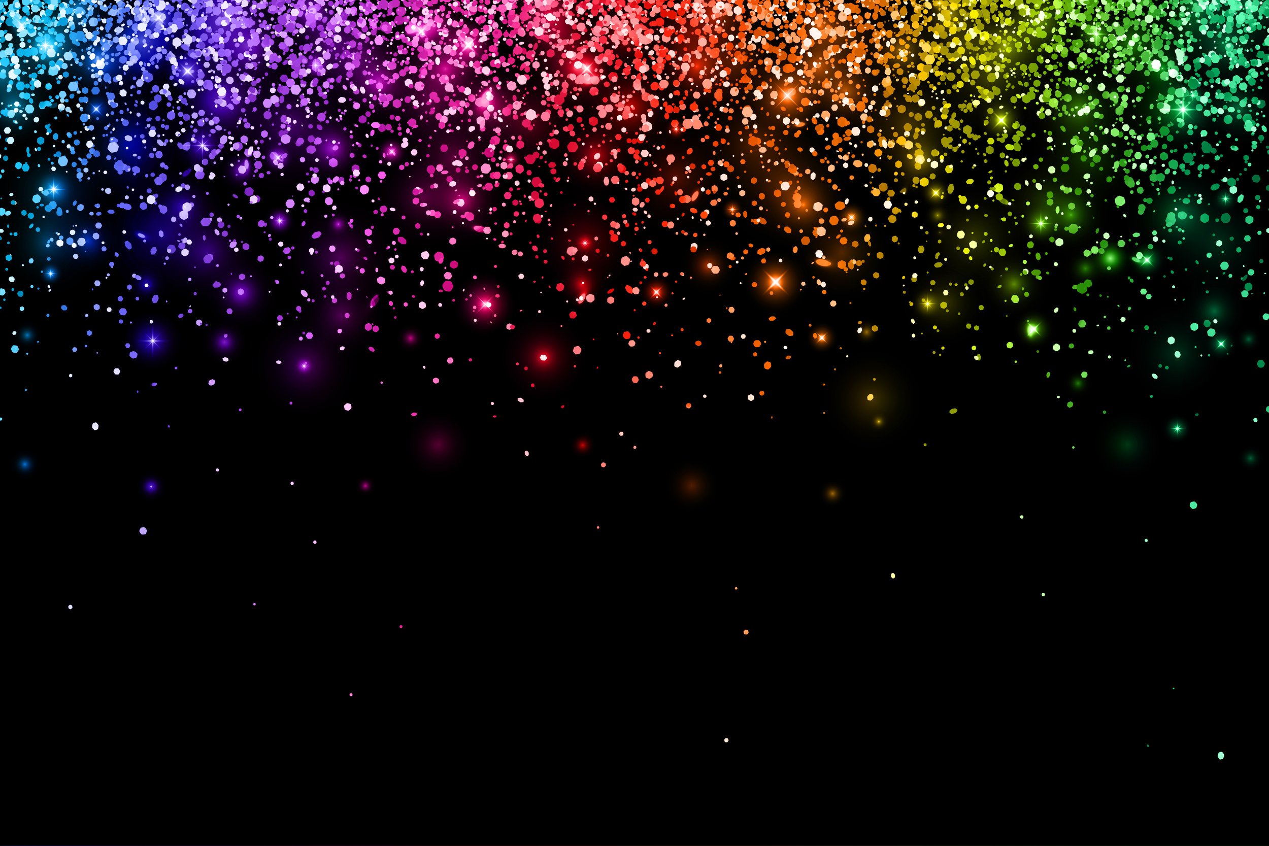 Multicolor Falling Particles Background